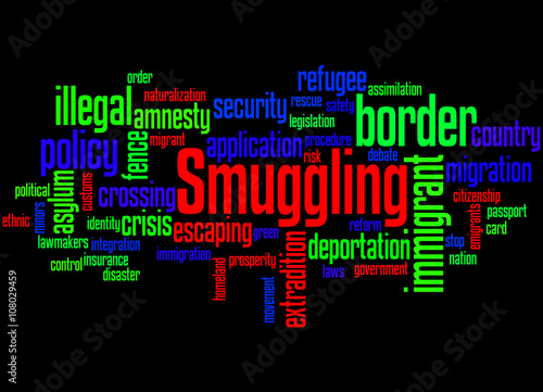 Smuggling, word cloud concept 8