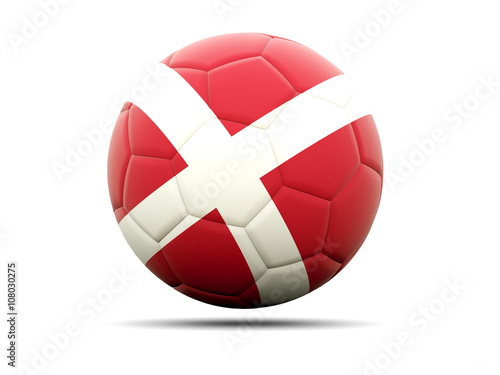 Football with flag of denmark Free Download Football with flag of denmark - GFXLoad
