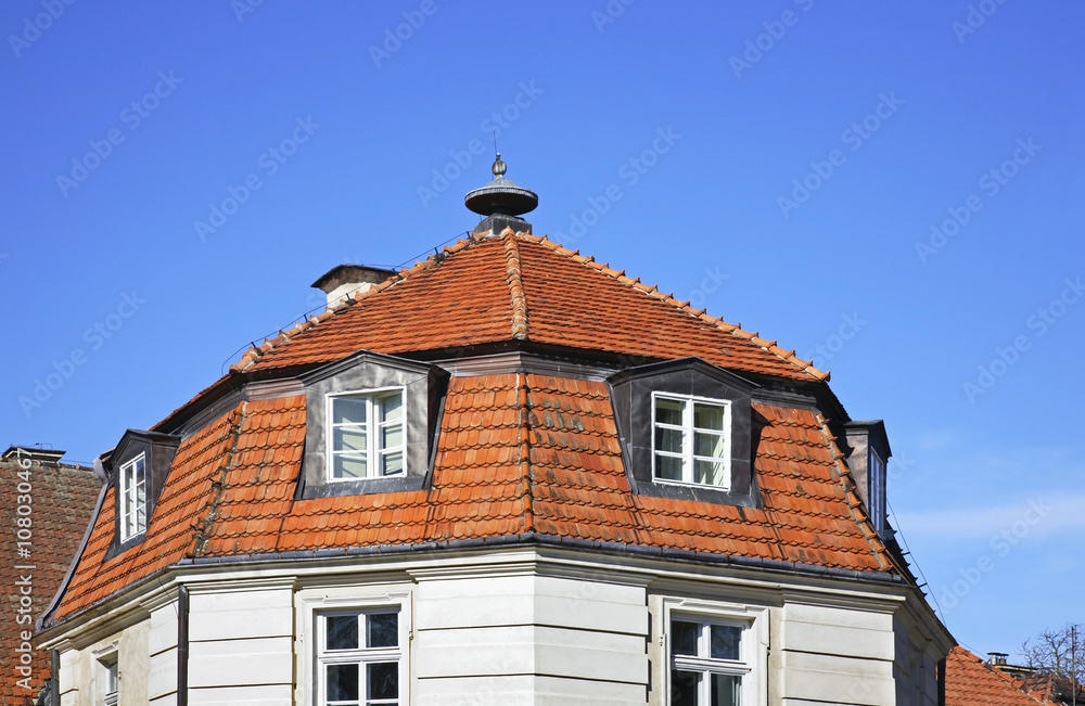 Fragment of Nieborow palace . Poland