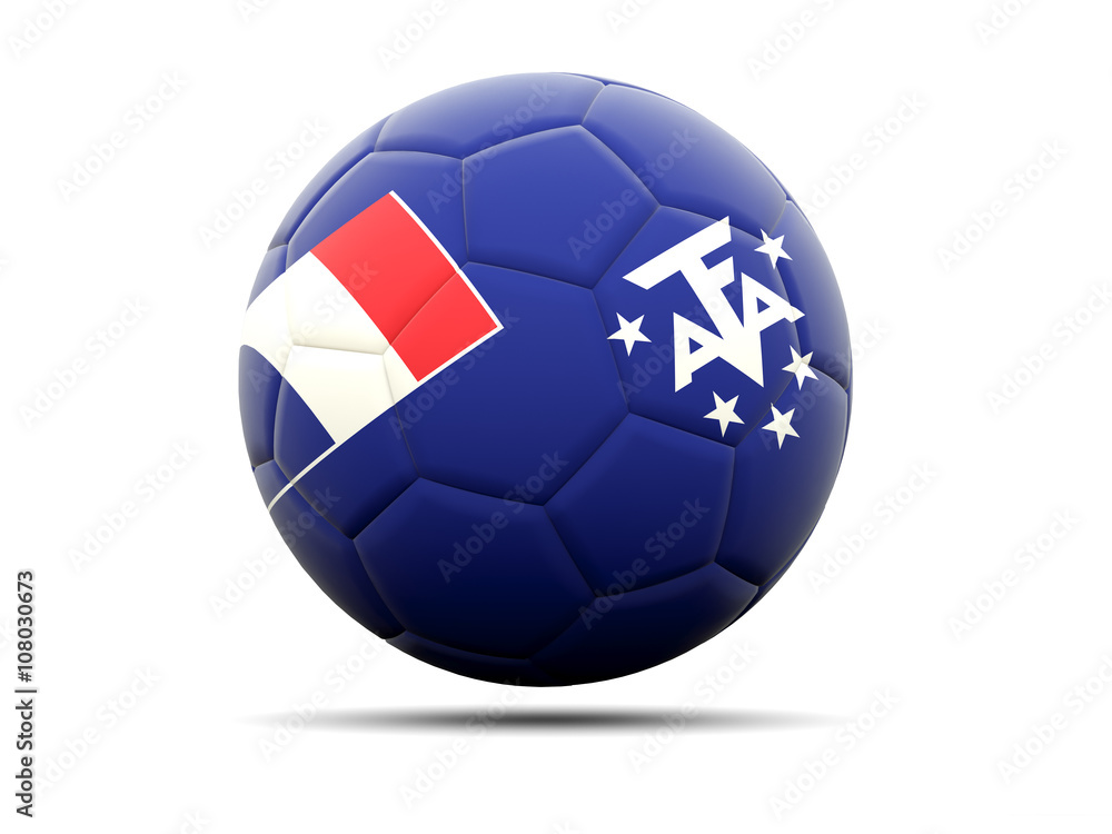 Fototapeta premium Football with flag of french southern territories