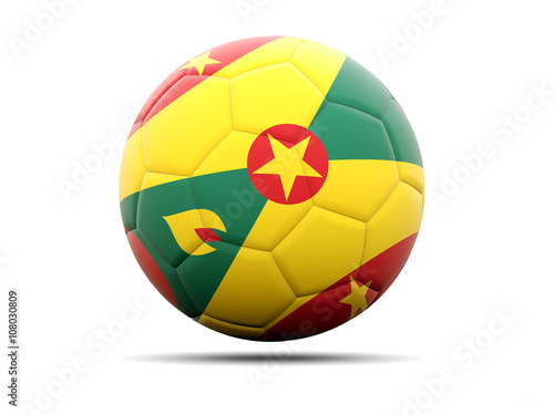 Football with flag of grenada