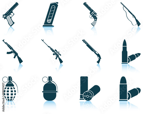 Set of weapon icons