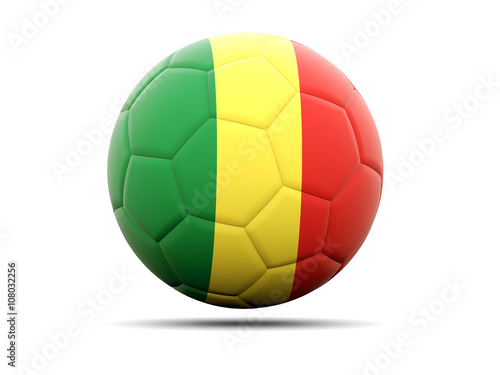 Football with flag of republic of the congo