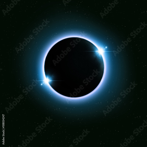 Fototapeta Naklejka Na Ścianę i Meble -  Blue Solar Eclipse