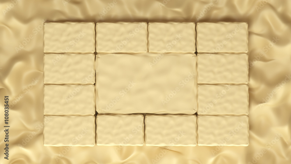 Fototapeta premium Caramel, Chocolate background with plane