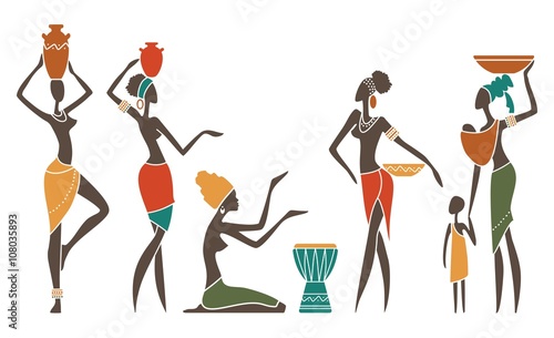 African women in traditional clothes