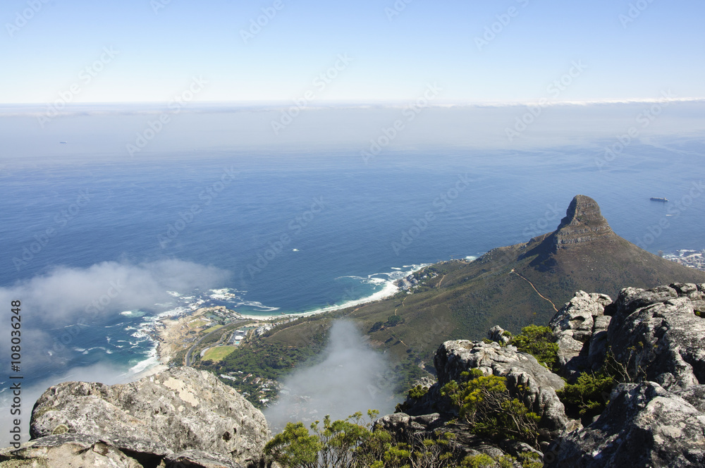 Seaside scenery and blue sky, Cape Town, South Africa