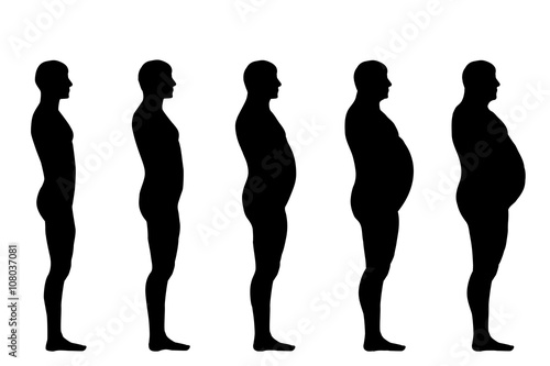 Vector silhouette of man.