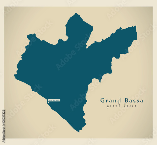 Modern Map - Grand Bassa LR