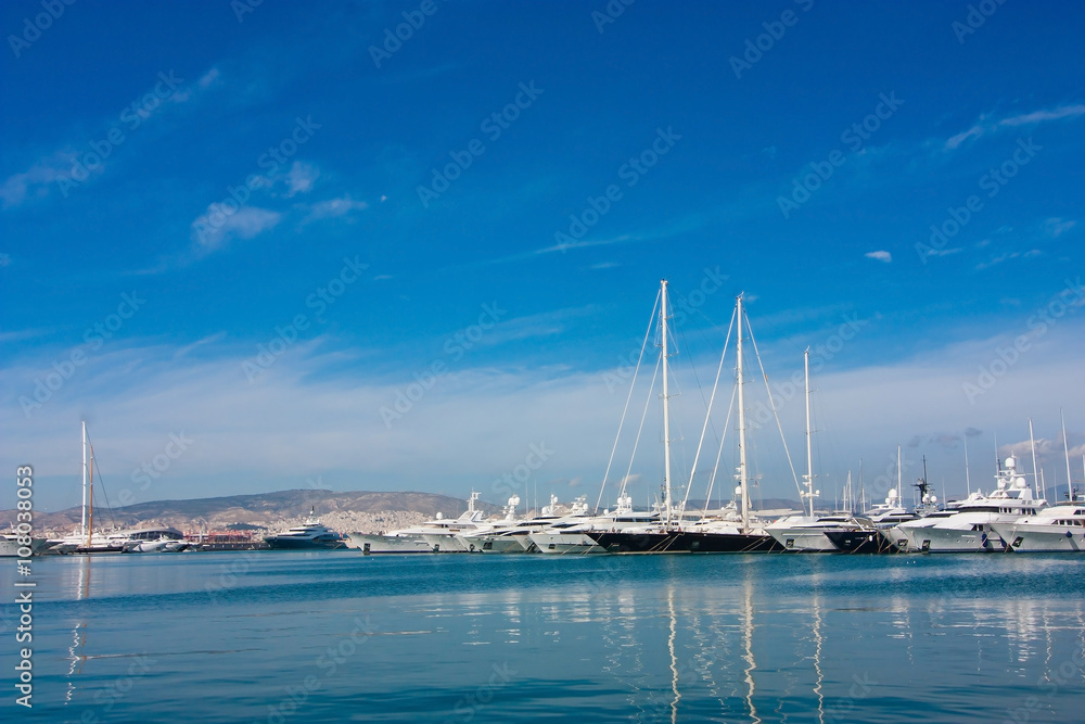 Yachts in the Ionian sea