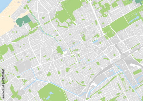 Foto vector city map of The Hague, Netherlands