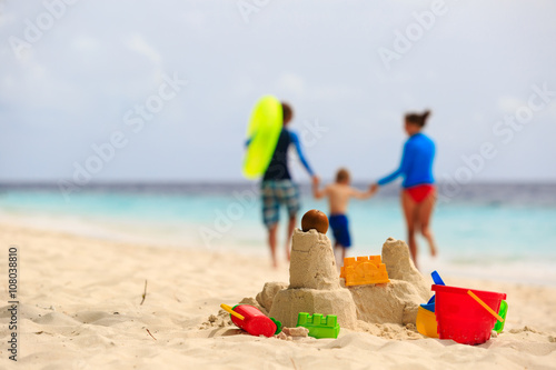 family beach vacation concept