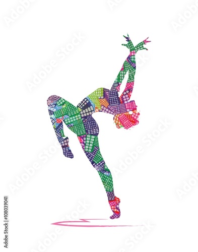 abstract dancer silhouette