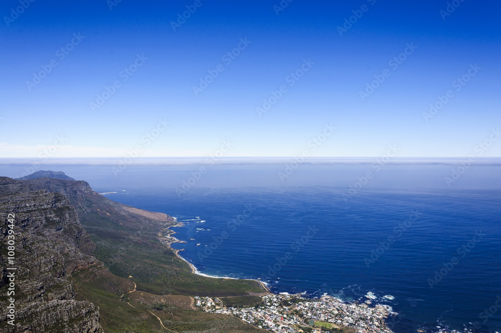 Beautiful seaside scenery and blue sky, Cape Town, South Africa