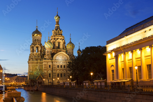 Church of the Savior on Blood at night, Saint-Petersburg, Russia
