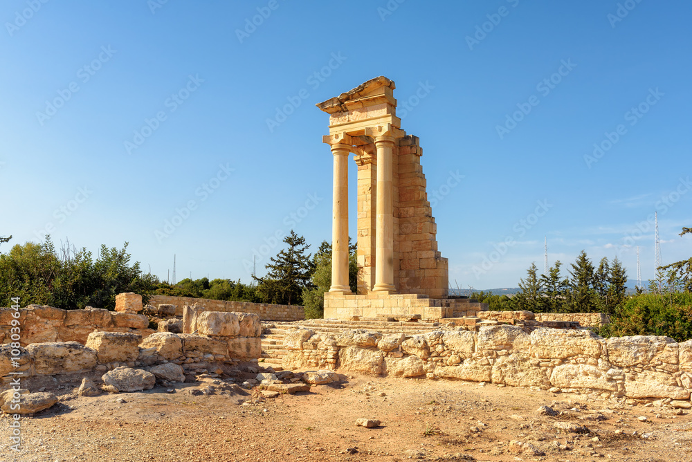 Ruins of the Sanctuary of Apollo Hylates - main religious centres of ancient Cyprus and one of the most popular tourist place