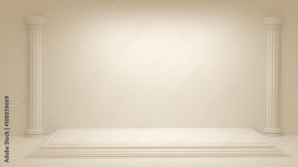 Fototapeta premium White background with architectural interiors