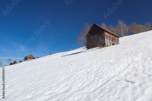 Old winter chalet in Czech Republic  © extender_01