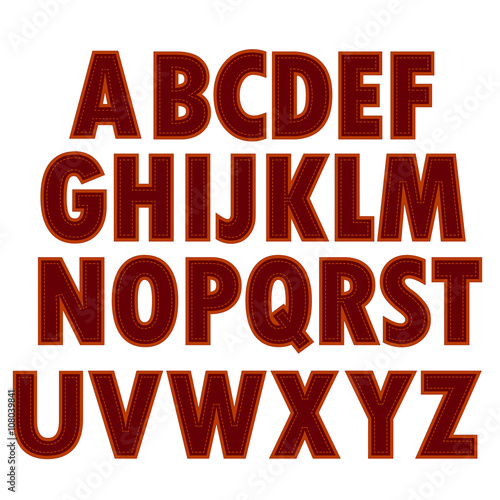 Red Textile Alphabet