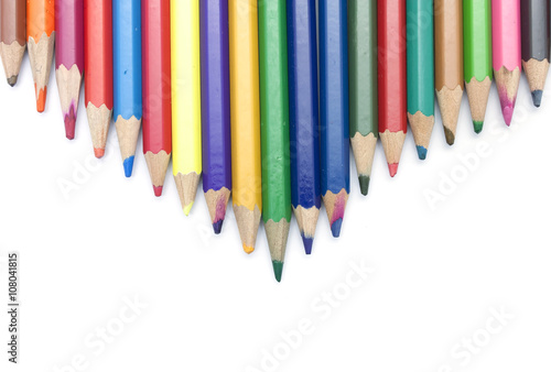 Colour Pencils Invert Triangle Form
