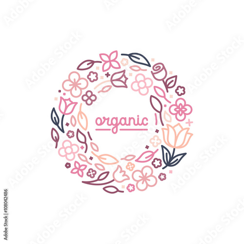Vector logo design template and monogram concept in trendy linea