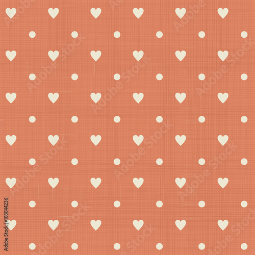 seamless hearts polka dot p...
