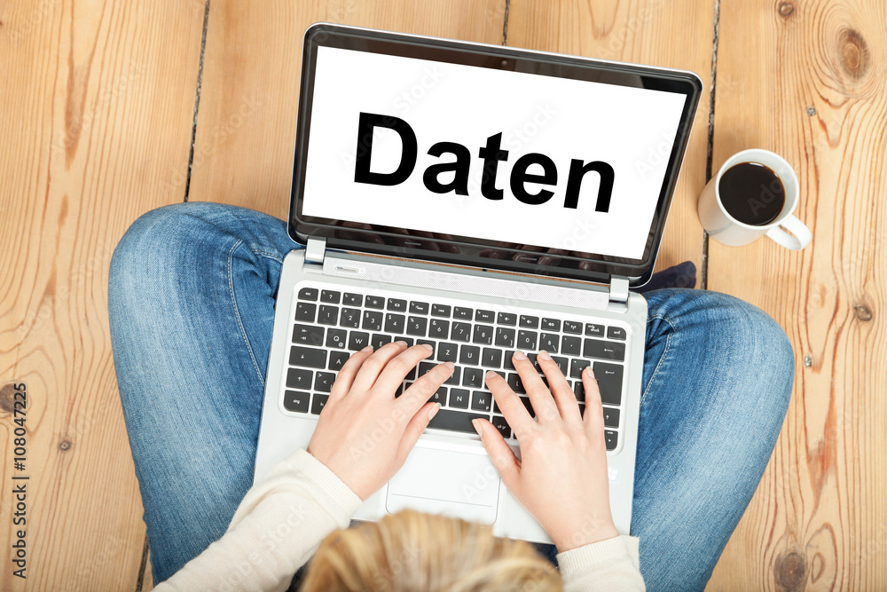 Fototapeta premium Daten auf Bildschirm