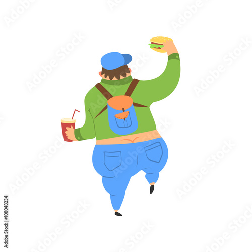 Fat Guy Walking Away