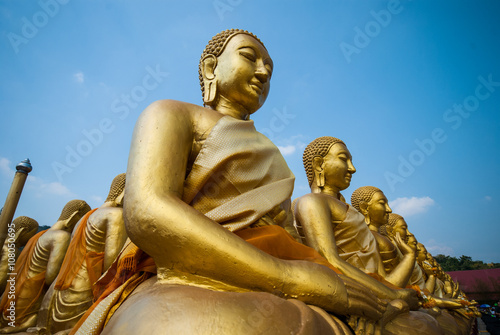 Golden Buddha at Buddha Memorial park   Nakorn nayok  Thailand.