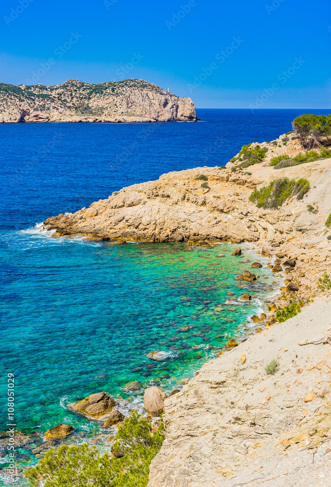 Seaside Majorca Sant Elm with view of the island Dragonera