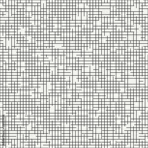 Geometric abstract seamless discrete pattern. Wrapping paper. Scrapbook. Tiling. Vector illustration. Background. Graphic dashed strokes texture. Fine ripple structure. Seamless lattice pattern.