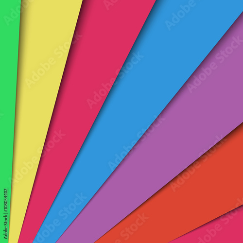 Free Download Material design background - colorful layers of cards with shadows, vector eps 10 illustration. - GFXLoad