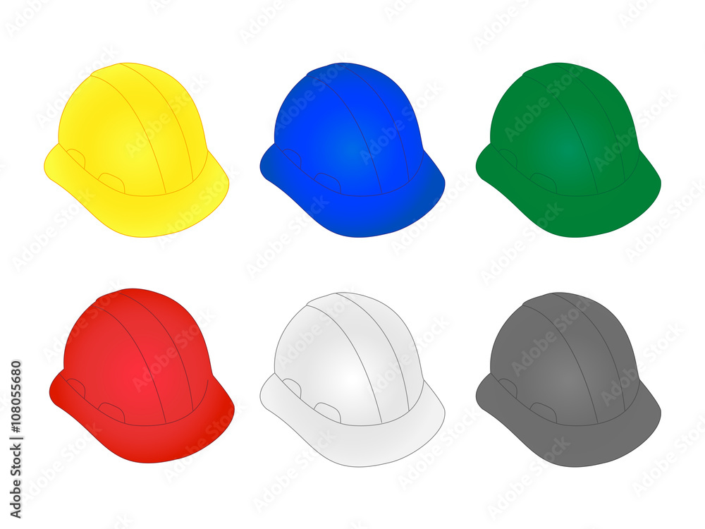 Construction Helmets in Different Colours Construction Helmets in Different Colours