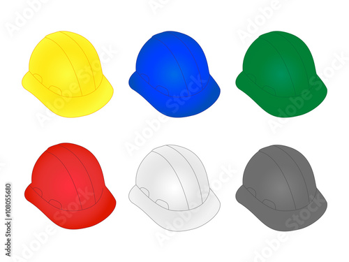 Construction Helmets in Different Colours