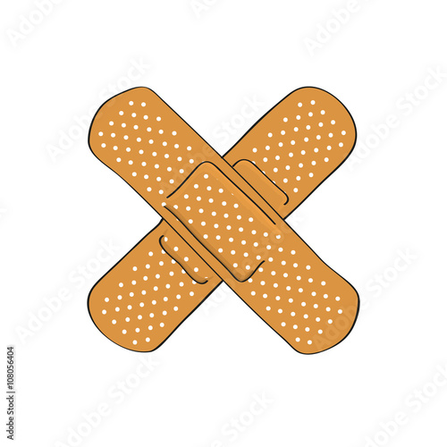 illustration of medical bandage on white background