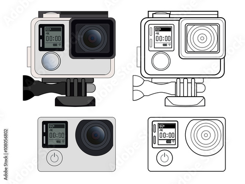Action camera vector stock illustration