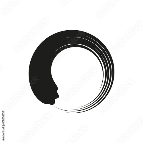 Zen enso circles in modern minimalist style. vector illustration isolated on white background.