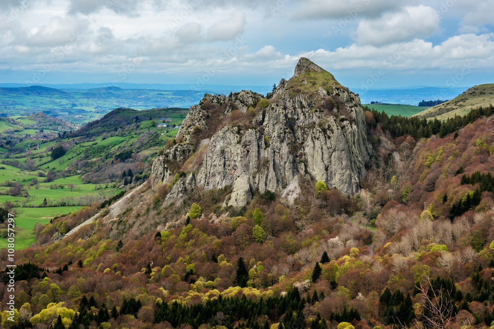 Volcans d'Auvergne regional natural park, Auvergne, France. Volcans d'Auvergne regional natural park, Auvergne, France.