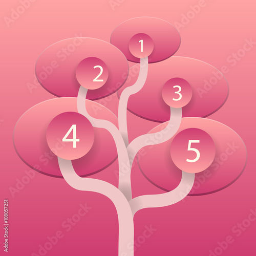 tree info graphic background elements