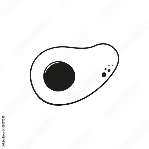 omelette simple black icon on white background