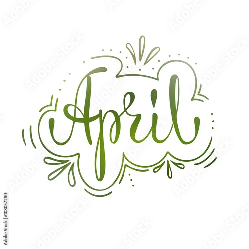 April lettering.