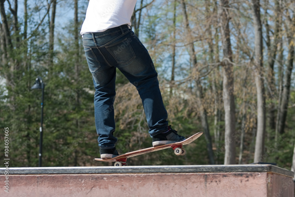 Skateboarder Freestyle at the Park Skateboarder Freestyle at the Park