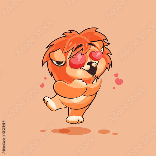 Lion cub in love
