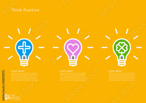 Think Positive #Vector Graphic 