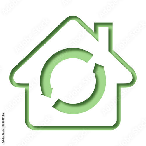 Logo maison et ventilation.