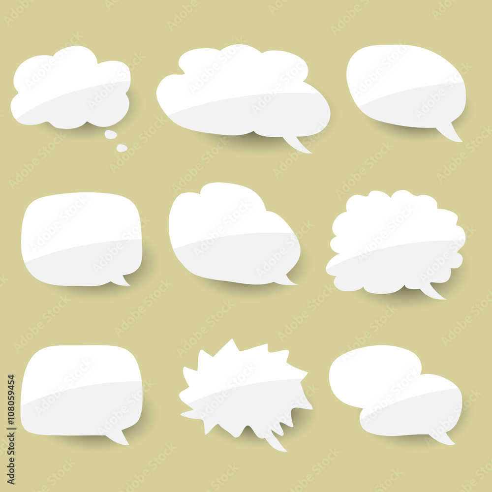 Vector Set of bubbles for the text. Space for text. Vector Set of bubbles for the text. Space for text.
