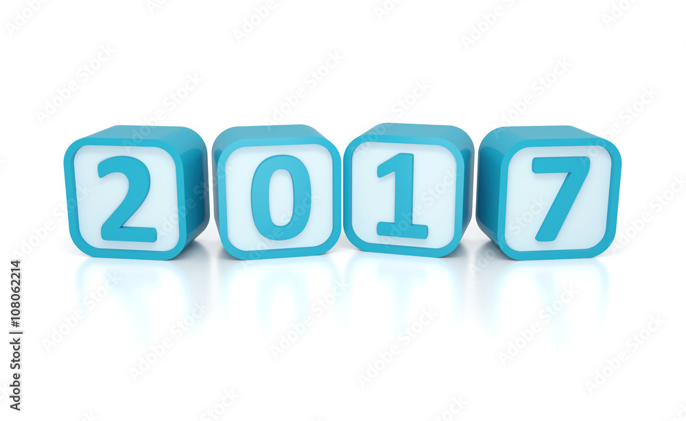 New Year 2017 - 3D Rendered Image New Year 2017 - 3D Rendered Image