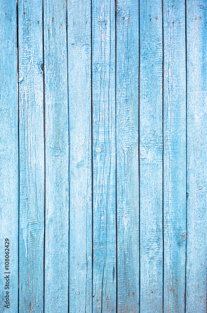 Bright blue wooden plank background Bright blue wooden plank background