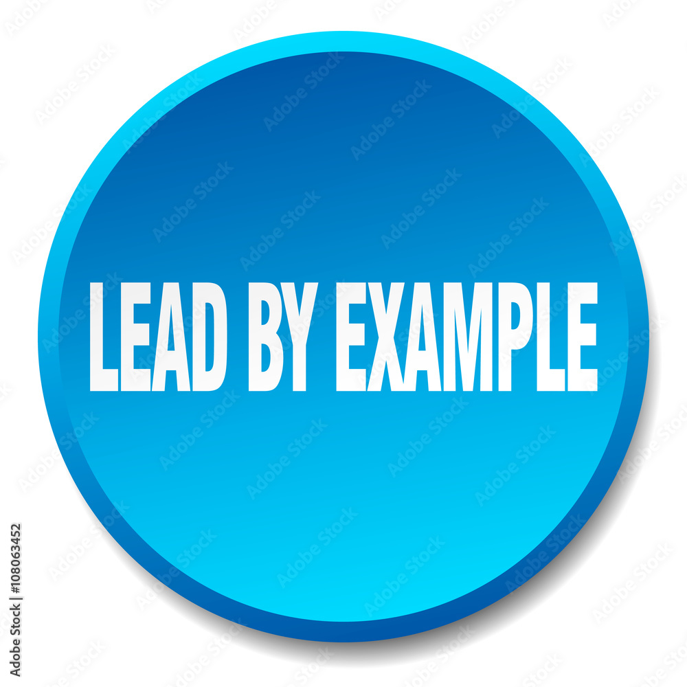 lead by example blue round flat isolated push button lead by example blue round flat isolated push button