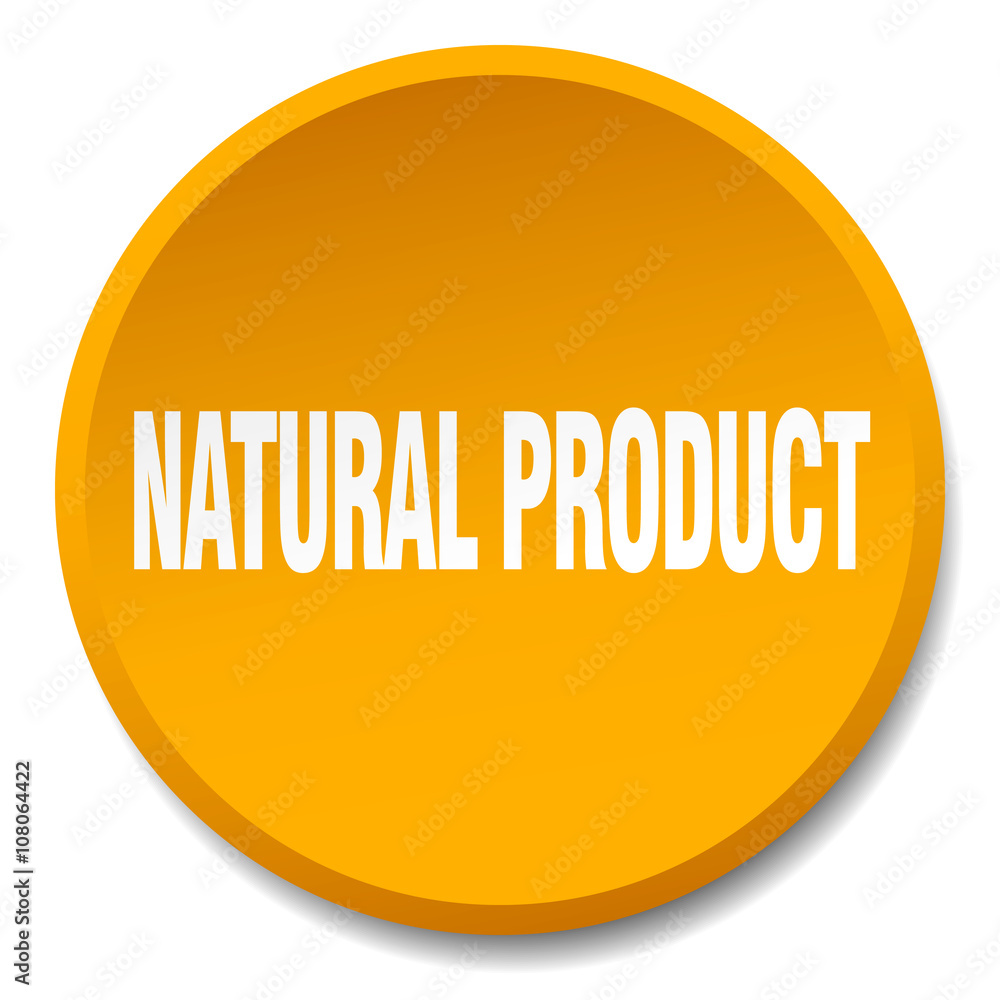 natural product orange round flat isolated push button natural product orange round flat isolated push button